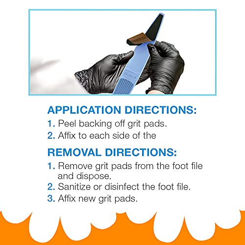 Flowery Disposable Foot File Replacement Pads - Easy Peel Pro Combo Pack 24 pcs (Refills)