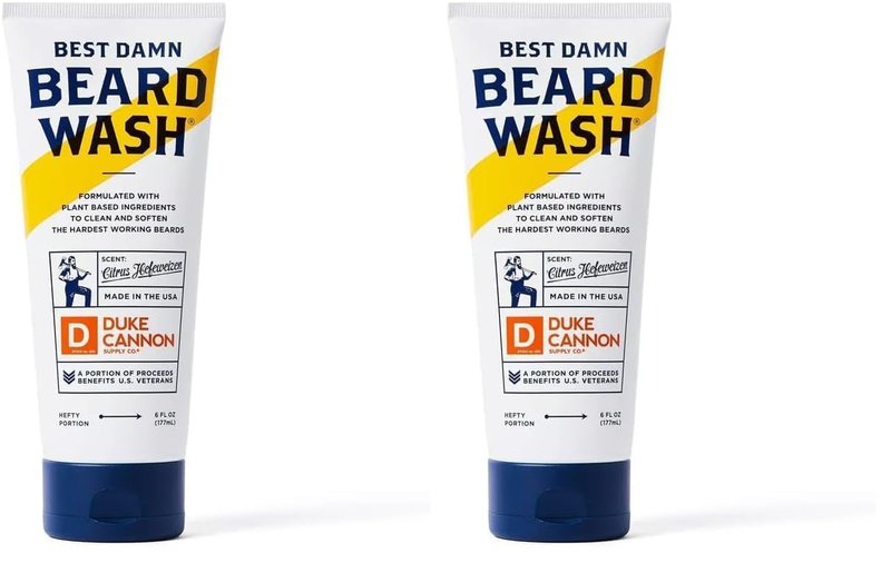 Duke Cannon Supply Co. Best Beard Wash, 6 Ounce/Made with Natural and Organic Ingredients (Pack of 2)