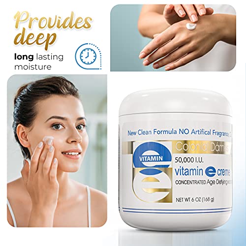 Colonial Dames Vitamin E Moisturizer Cream 50,000 IU for Dry Skin