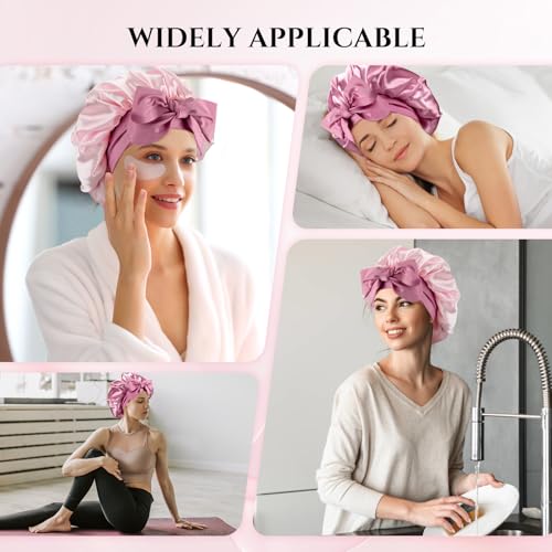 Reversible Satin Bonnet for Women - Adjustable Double Layer Sleep Cap