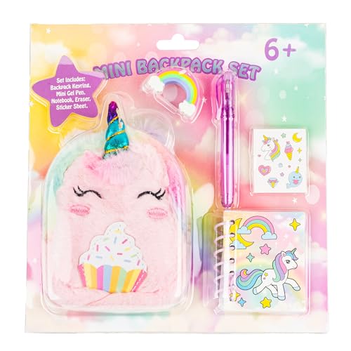 Unicorn Keychain Charm with Mini Stationery Set for Kids