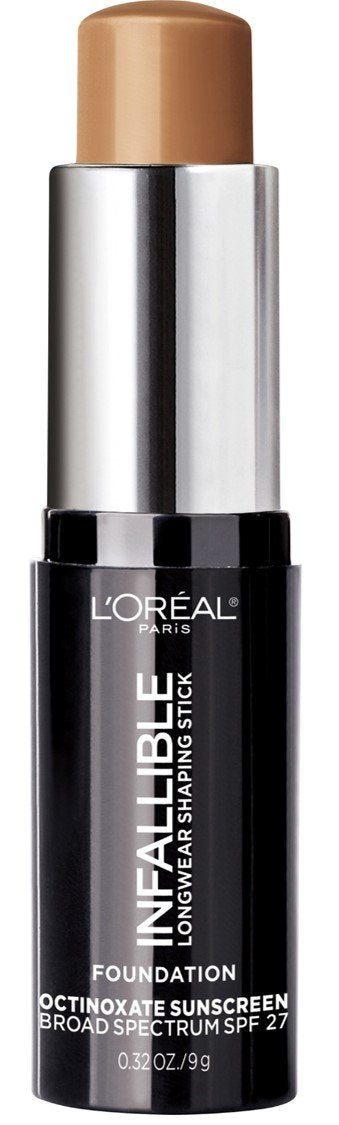 L'Oreal Paris Infallible Longwear Shaping Stick Foundation - 411 Chestnut, 0.32 Oz Tube