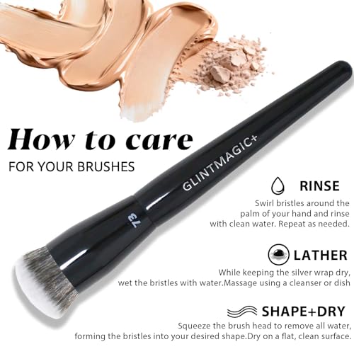 GlintMagic Foundation Brush - Streak-Free Finish for All Skin Types