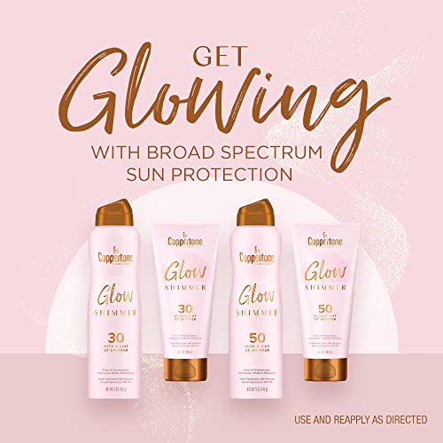 Coppertone Glow with Shimmer Sunscreen Spray SPF 30 - 5 Oz