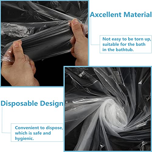 15-Pack Disposable Bathtub Cover Liners Large 102x47 Inches for Salon Hotel Home