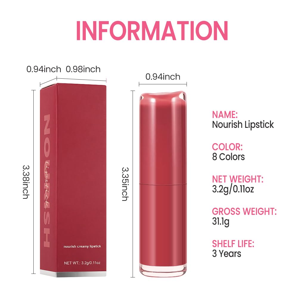HHLTOH Honey Lipstick Tinted Lip Balm - Matte Tint Cream Lipsticks for All Skin Tones, Hydrating Lip Stain, Can be Buildable Blendable Nourishing Moisturizing Suitable for Women to Every Day Makeup 05