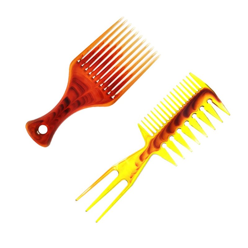 Oil Hairstyle Comb for Men 8.26 Inch Wide Tooth Hair Styling Comb with Scalp Massage Lightweight Salon Tool for Slicked-Back and Pomade Hairstyles 2 Pack