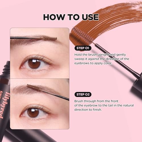 lilybyred Skinny Mes Brow Mascara - 1.5mm Precision Brush, Taupe Brown