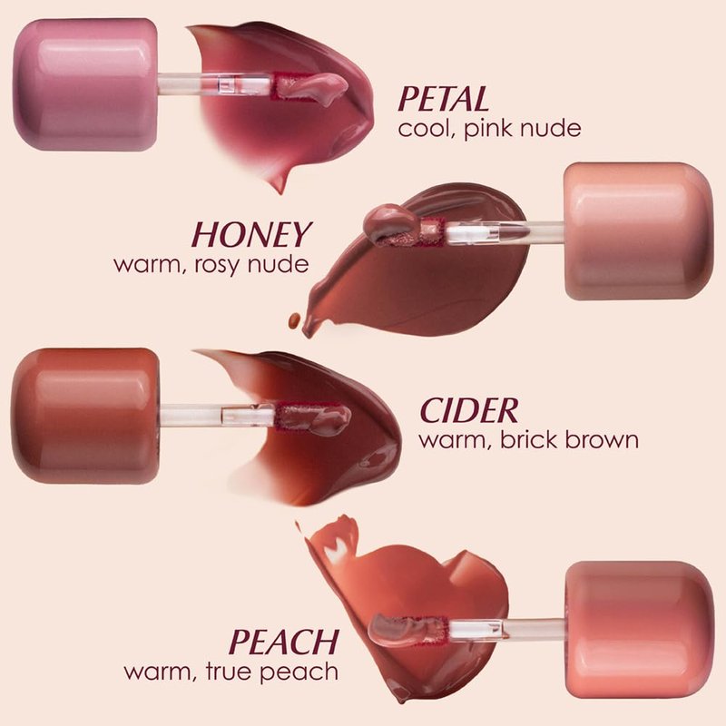 Cider Cloudtint Lip Gloss Stain - Hydrating Gloss-to-Tint Hybrid | Long-Lasting Color with Squalane & Ceramide | Vegan, Cruelty-Free