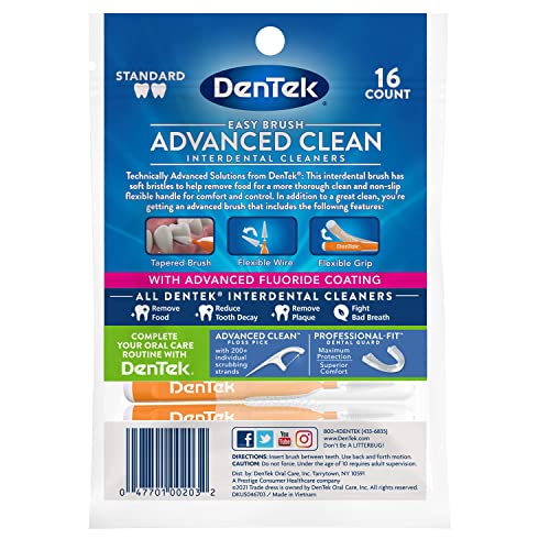 DenTek Easy Brush Advanced Interdental Cleaners - 16 Count