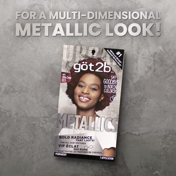 Got2b Metallics Permanent Hair Color M65 Deep Red - Shimmering Shine
