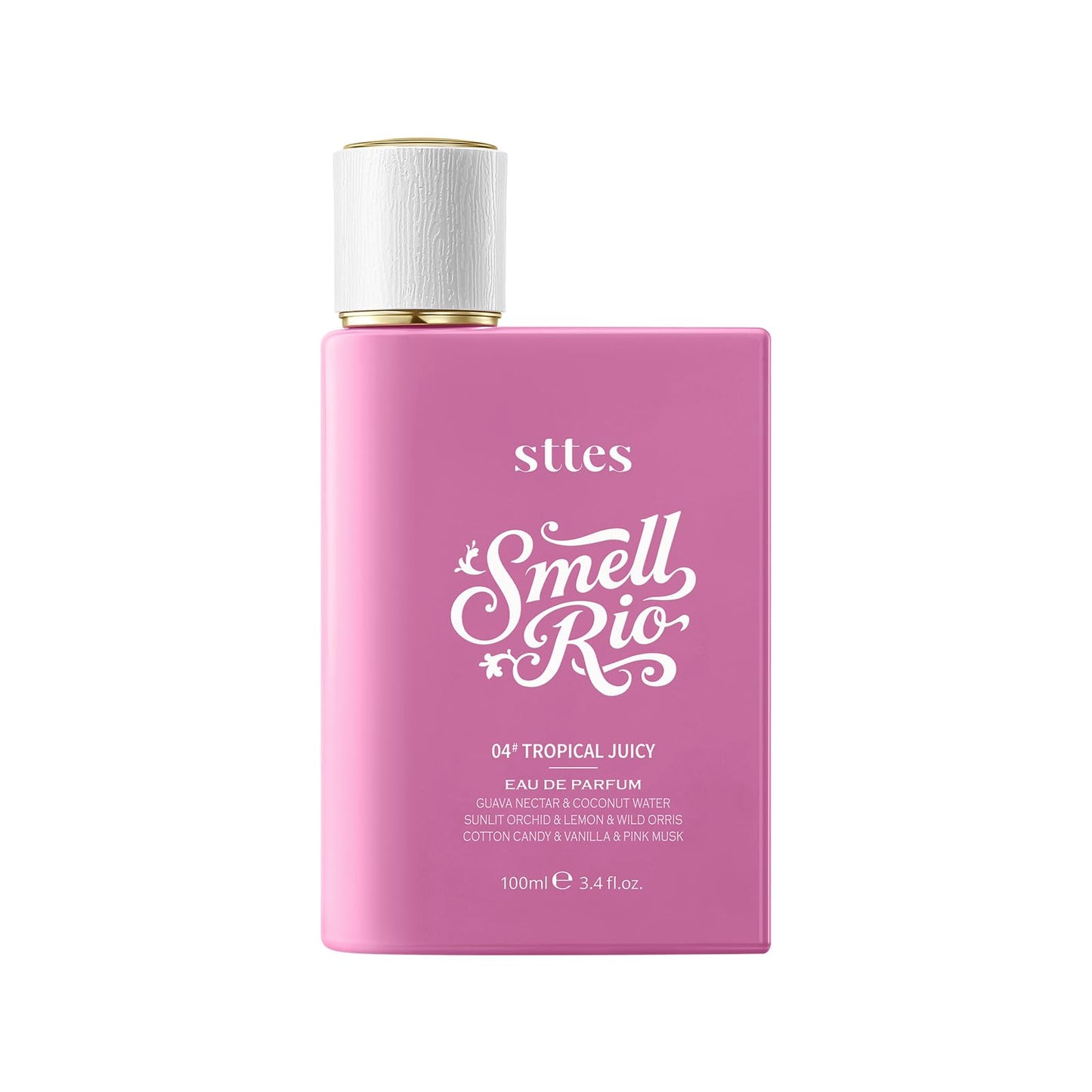 Sttes Smell Rio Perfume 04# (Tropical Juicy) β Perfume for Women β Long-Lasting Hair Guava, Orchid, Vanilla & Cotton Candy Notes β Fruity Scentual Fragrance Eau de Parfum 100ml (3.4 fl oz)