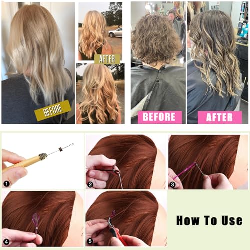 500 Pcs Silicone Lined Micro Link Beads for Hair Extensions - 5mm