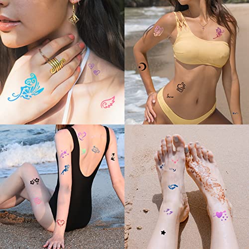 Temporary Tattoo Stencil Kit 575+ Designs for Body Art & Face Painting