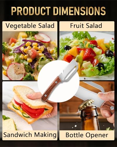 Voph Multi-Purpose Kitchen Peeler with Sharp Stainless Steel Blade & Bottle Opener - 2 Pack