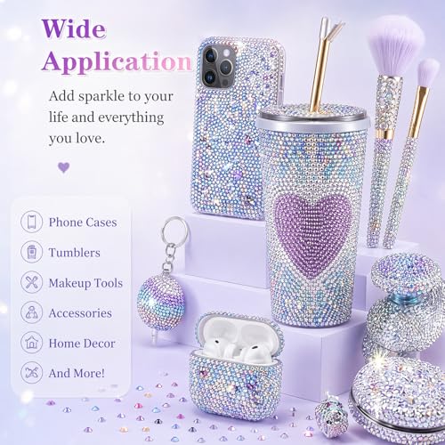 Fcoget 28000pcs Resin Rhinestones Bedazzling Kit with Tools
