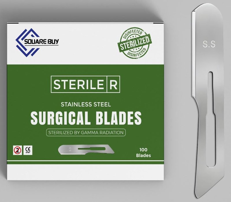 10R Dermaplaning Blades 100 Pack– Sterile Stainless Steel Scalpel Blade #10R – Scalpel Blades for Dermaplane Facial, Dermaplaning for Women & Men | Beauty Tools for Estheticians | Individually Wrapped