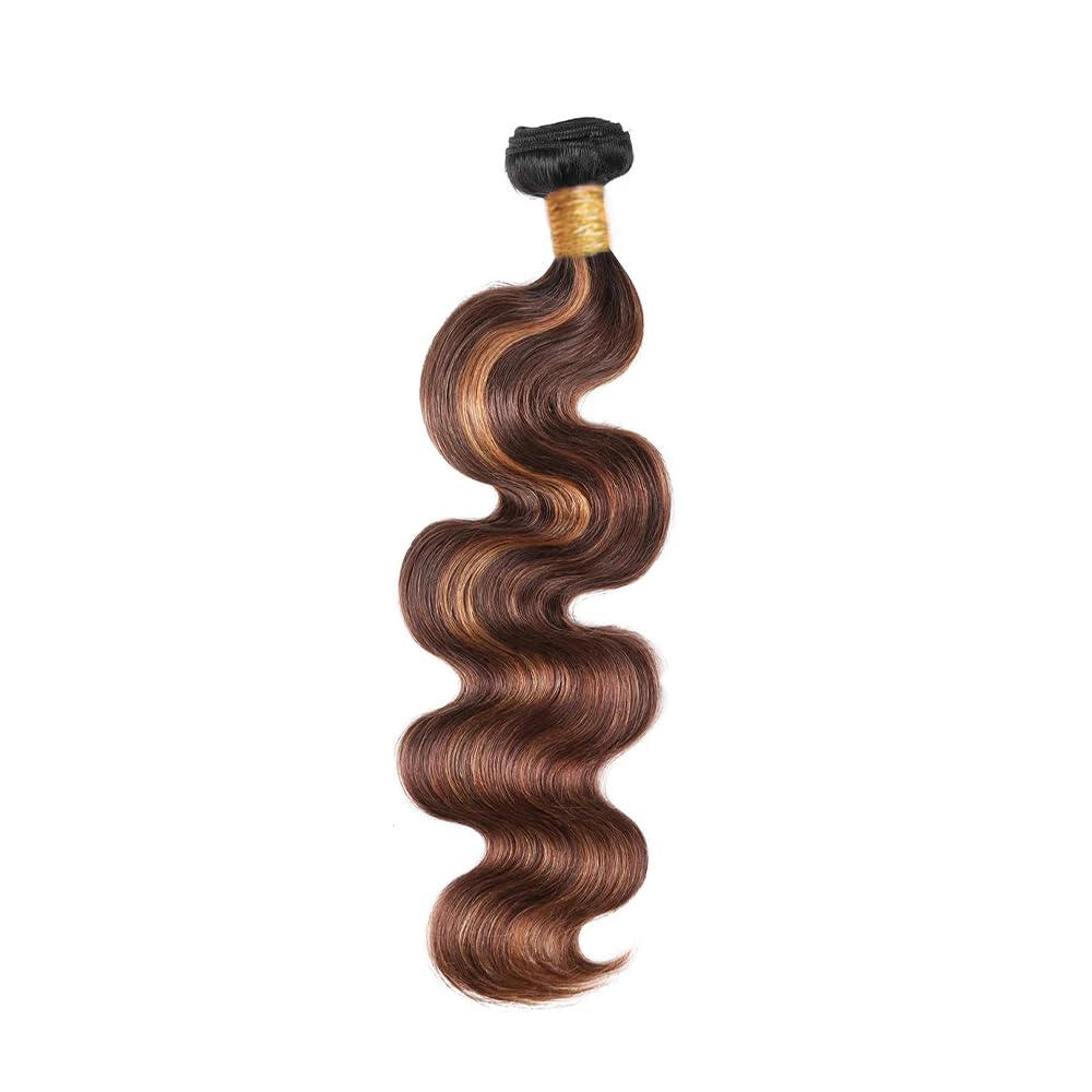 30 Inch LadrXadr Ombre Human Hair Bundles Ombre Bundles Human Hair Highlight Brown Body Wave Bundle p430 Brown Body Wave Bundle 100g