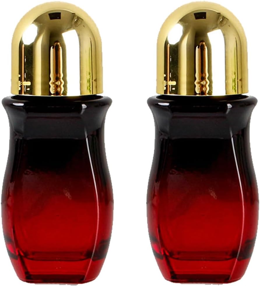 50ml Glass Roller Bottles - 2pcs Refillable Empty Bottles for Perfume & Essential Oils | Durable Design