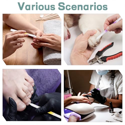 Dual Ended Glass Cuticle Pusher Set with Leather Cases - 2 pcs