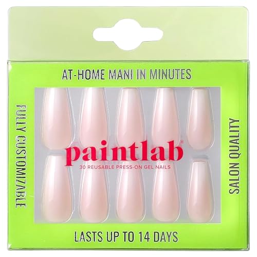 Gradient Nude French Tip Press On Nails - 30ct Coffin Set