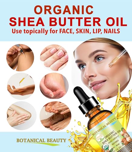 Organic Shea Butter Oil 1 Fl Oz - 100% Pure Cold Pressed Carrier Oil