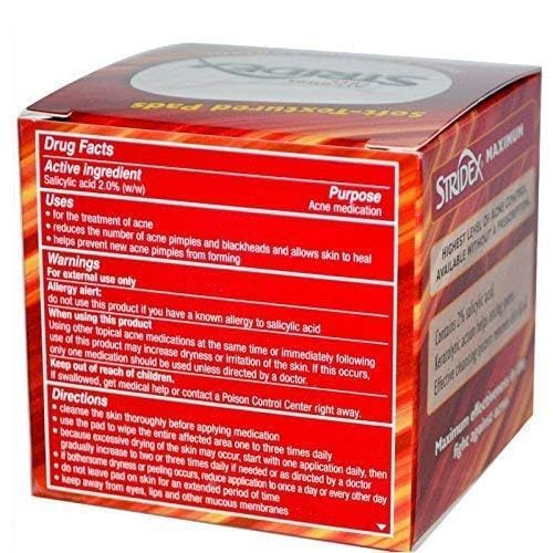 Stridex Maximum Strength Acne Treatment Pads - 55 Count