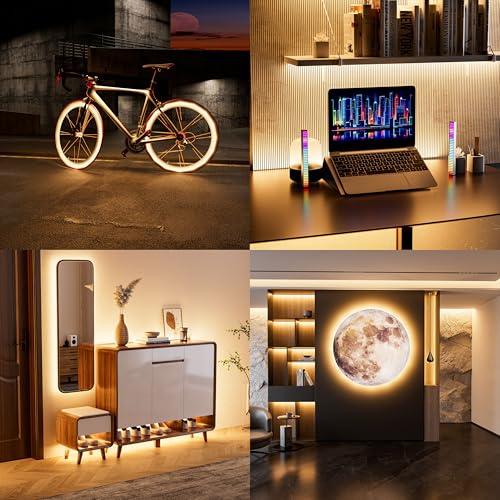 PAUTIX 5V USB LED Strip Lights - Dimmable Warm White 6.56ft Backlight