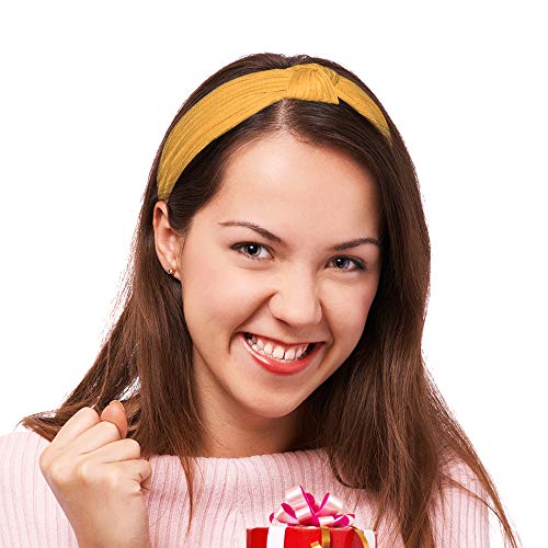 SIQUK 18-Pack Wide Turban Top Knot Headbands for Women, Soft Fabric