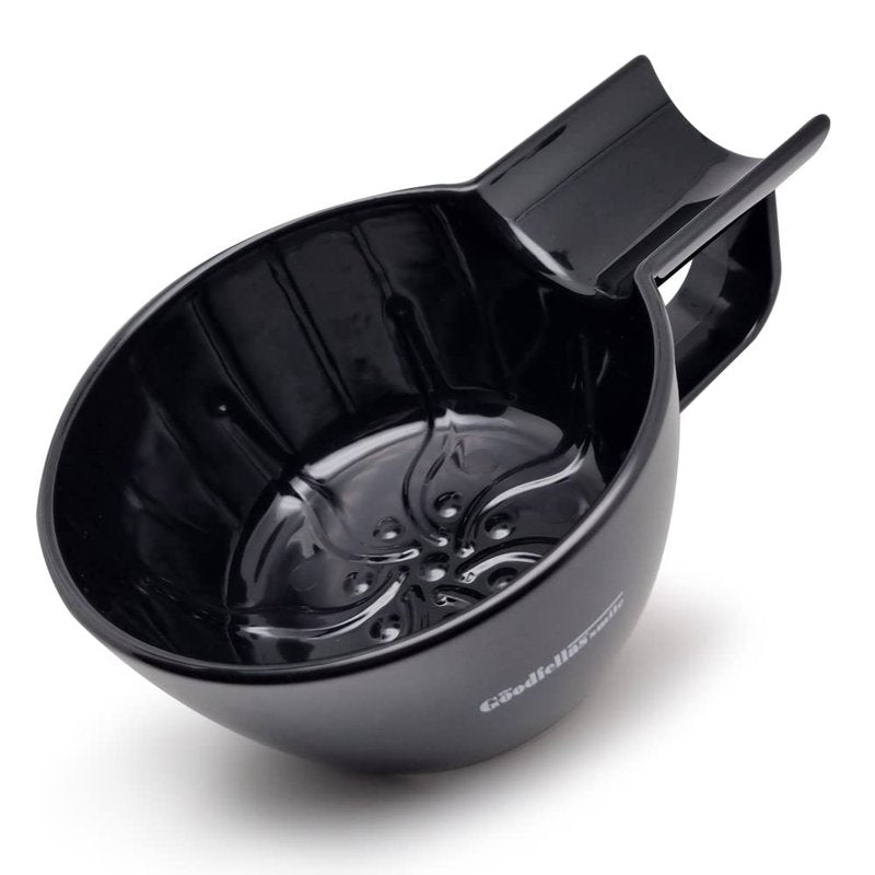 The Goodfellas' smile, Shave & Lather Bowl – Durable Impact‑Resistan Resin, Built‑In Brush Rest, 4.9″ Diameter – Perfect for Traditional Wet Shaving (Black)