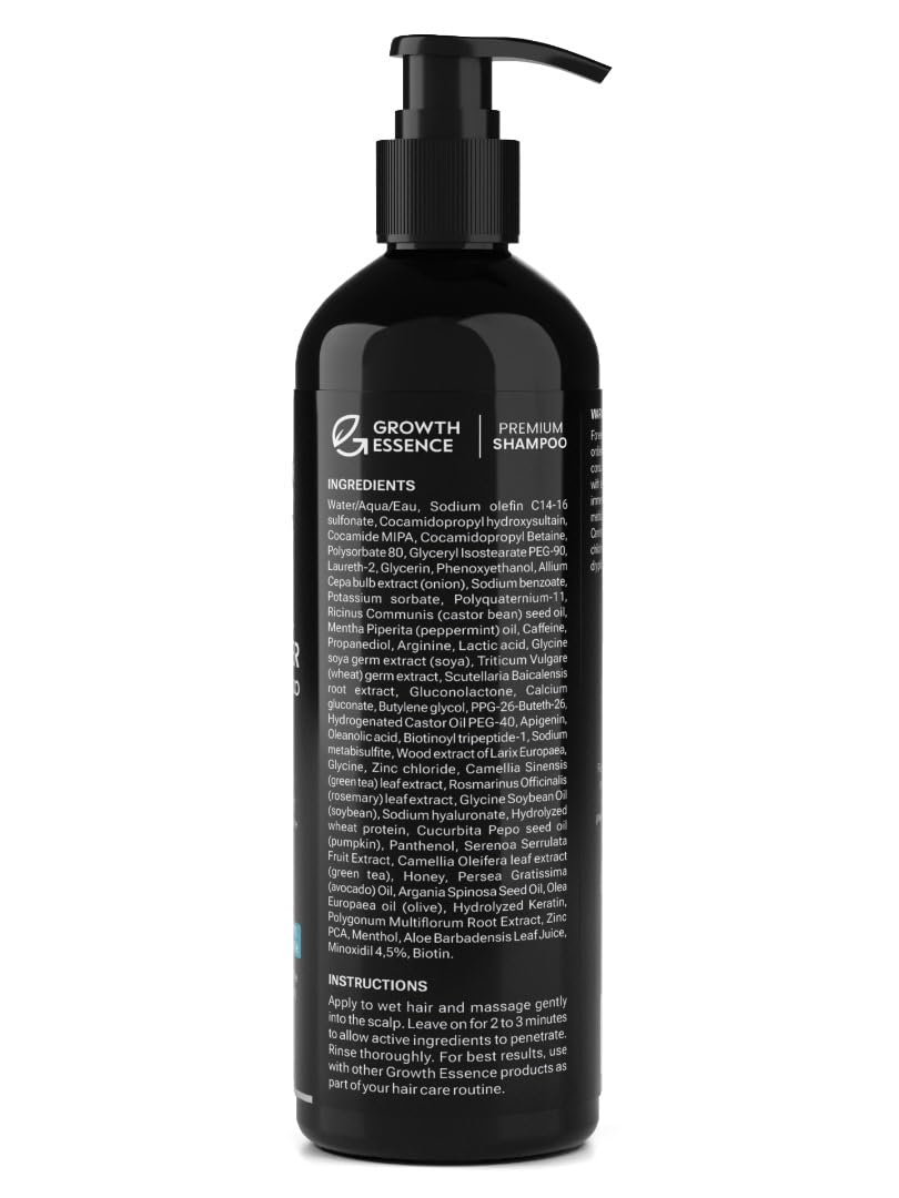 Twopack Thickening Hair Regrowth Shampoo for Thinning Hair - Enriched with Minoxidil, Biotin, Caffeine, Castor Oil & Onion - Supports Hair Growth and Strength for Men & Women - DHT Blocker Formula