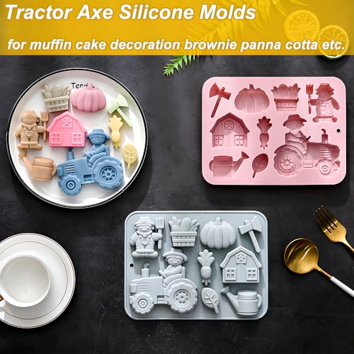 Silicone Chocolate Molds - 9 Cavity Farm Theme Set for Baking