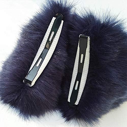 DALJIAFA Halloween Cat Ears Headband & Hair Clips Set - Pink & Dark Blue