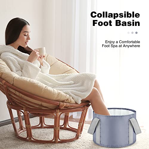 Meanplan Collapsible Foot Soak Tub - 3 Pack, 14L, Portable & Foldable
