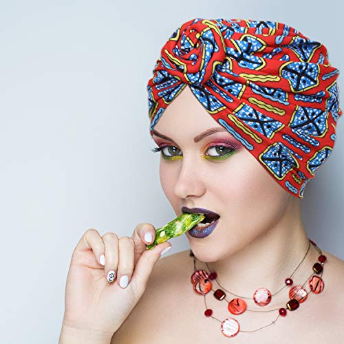 Retro African Headwrap Turban Set for Black Women - 6 Pieces