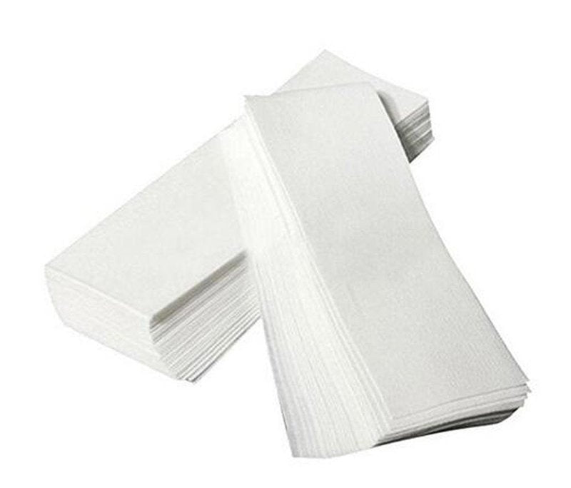 100 PCS Wax Strips Hair Removal Waxing Strips Facial Body Epilating Strips Non Woven Wax Strip for Face Legs Underarms Body and Bikini for Home or Beauty Salon