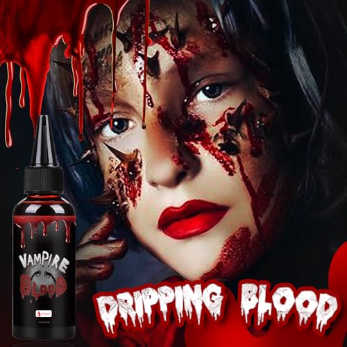Fake Blood Spray for Halloween - 2 Pack, Washable, Realistic Dripping & Spatter Effects
