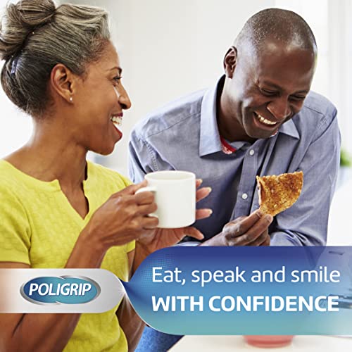 Poligrip Ultra Denture Adhesive Cream - Strong All-Day Hold, Pink