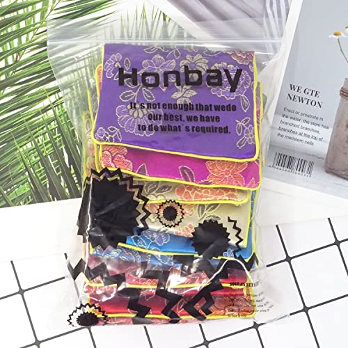 Honbay 12PCS Jewelry Silk Pouch Bags with Zipper Closure