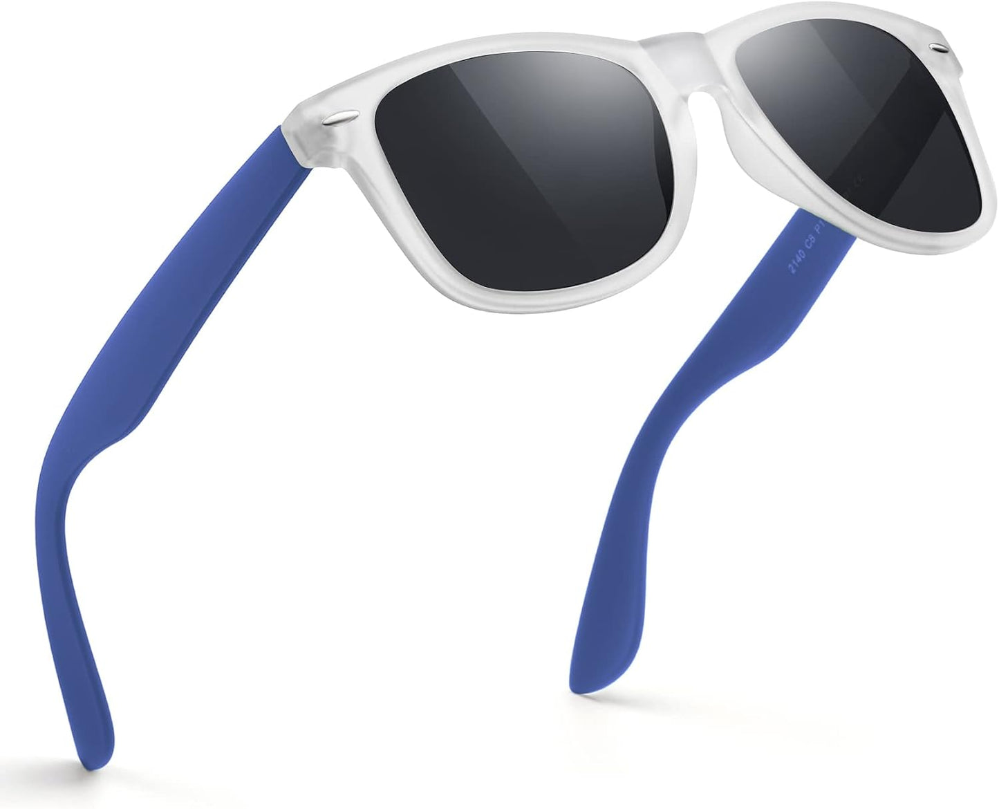 Polarized Sunglasses for Men & Women - Black Retro UV Protection for Driving & Fishing
