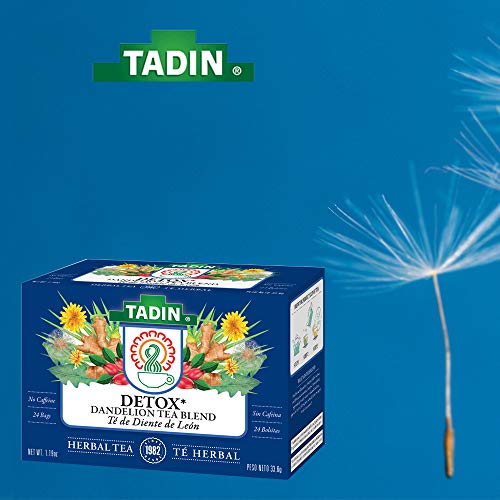 Tadin Detox Dandelion Tea - Caffeine Free Herbal Blend, 3 Pack
