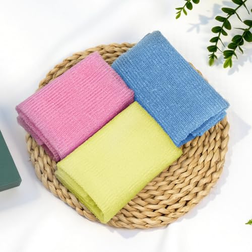 Bathway Exfoliating Washcloth Set - 36.81-Inch Back Scrubber Towel