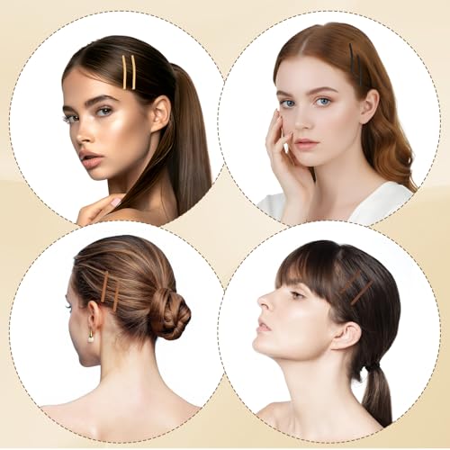 Long Jumbo Bobby Pins for Thick Hair - Secure Hold Curved Hair Clips, 20 Pack