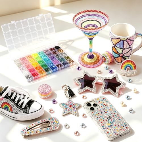 4mm Multicolored Resin Jelly Rhinestones Bedazzling Kit - 20000 PCS