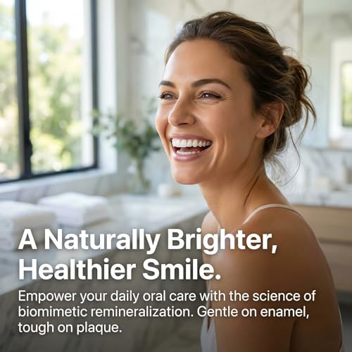 50g Non-Nano Microcrystalline Hydroxyapatite Powder - Fluoride-Free Enamel Repair & DIY Toothpaste Base with Stainless Steel Spoon