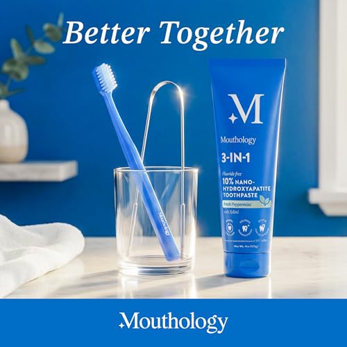 Mouthology Stainless Steel Tongue Scraper (3 Pack) - Oral Hygiene Cleaner