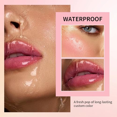 BERALLOYE 4pcs Water-Resistant Temperature Color Change Lip Balm Set in Pink, Red, Peach, White – Hydrating Long-Lasting Lip & Cheek Tint for Women