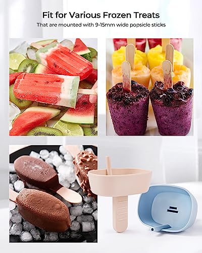 AODISTUCE Silicone Popsicle Holders Set with Neoprene Sleeves - 8 Pack, No Drip Design for Kids