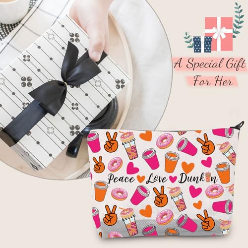 Peace Love Donut Junkie Shopping Tote Bag - Donut MB Design
