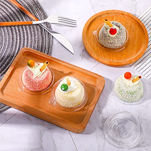 Patelai 50 Pcs Mini Cupcake Containers with Dome Lids